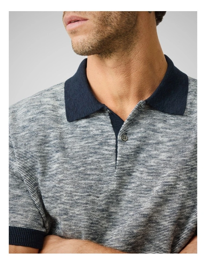 Eagle Peak Knitted Polo in Indigo image 6