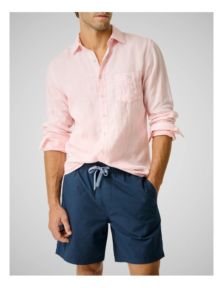 Coromandel 2 Long Sleeve Sports Fit Shirt in Pale Pink image 1