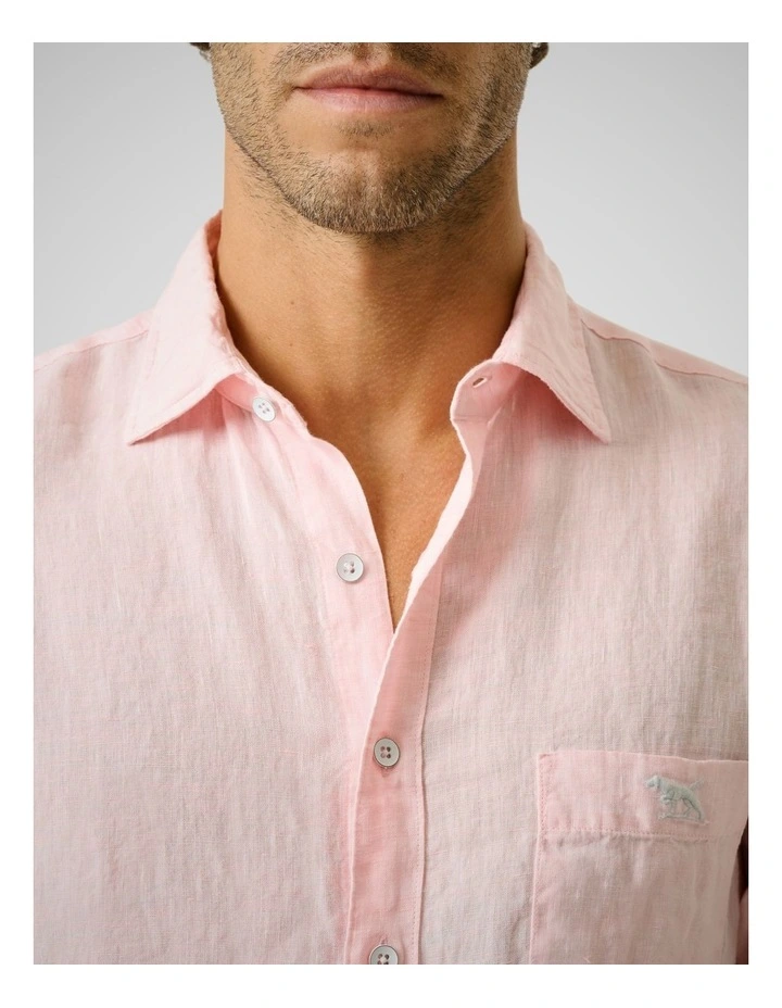 Coromandel 2 Long Sleeve Sports Fit Shirt in Pale Pink image 4