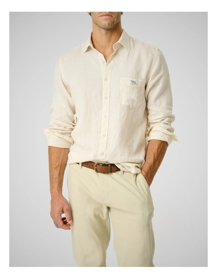 Coromandel 2 Long Sleeve Sports Fit Shirt in Sand image 1