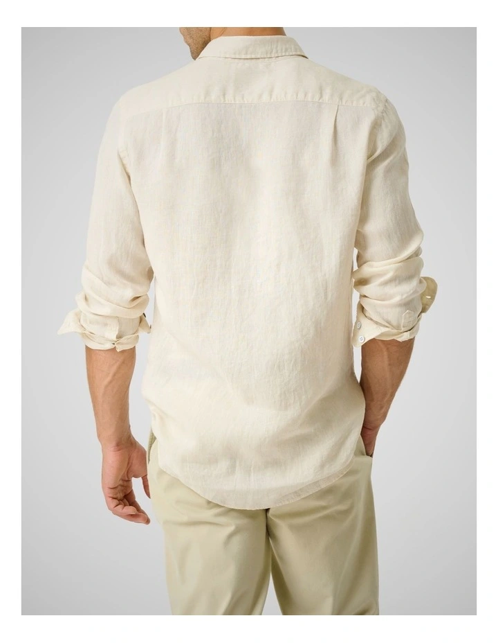 Coromandel 2 Long Sleeve Sports Fit Shirt in Sand image 3