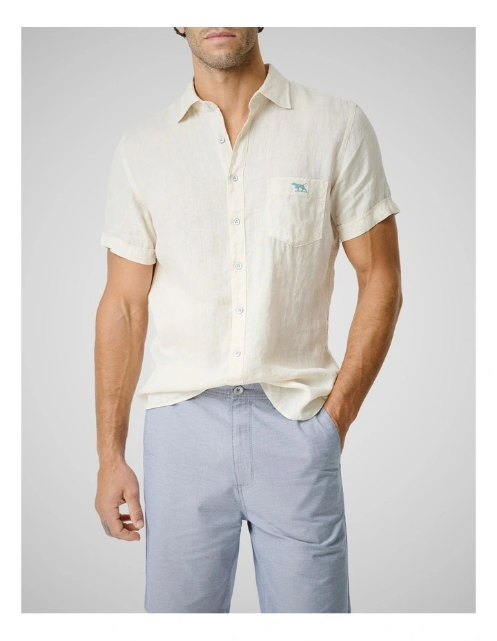 Cathedral Cove Short Sleeve Sports Fit Shirt in Sand image 1