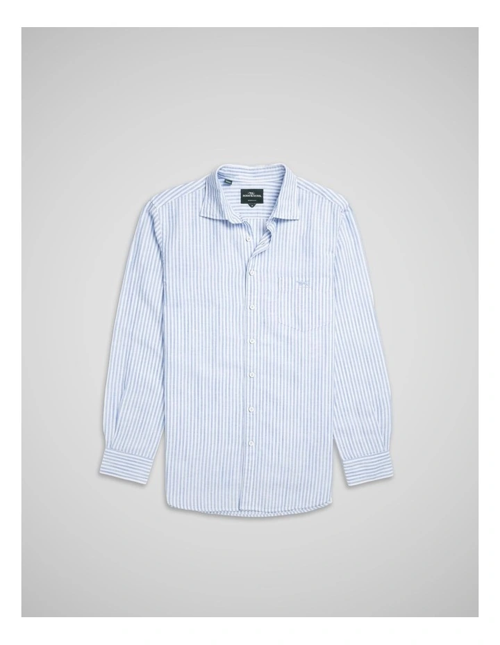 Twin Falls Long Sleeve Sports Fit Shirt in Riverstone image 4