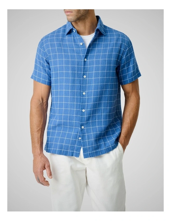 Denis Creek Short Sleeve Shirt in Blue Harbour image 1