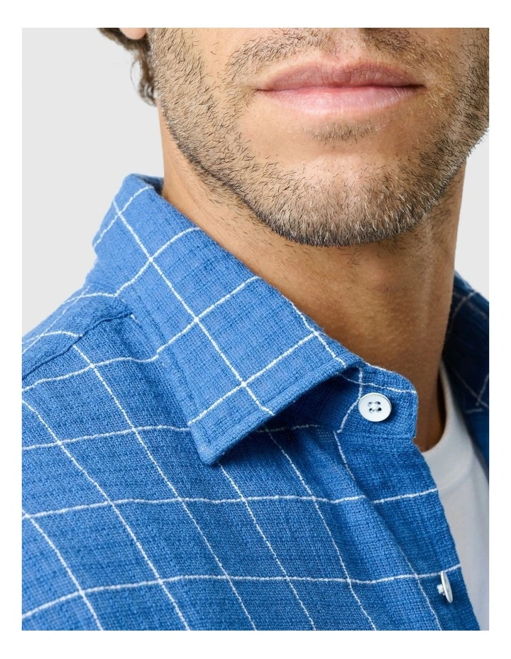 Denis Creek Short Sleeve Shirt in Blue Harbour image 6