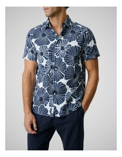 Arthur Range Short Sleeve Shirt in Ink