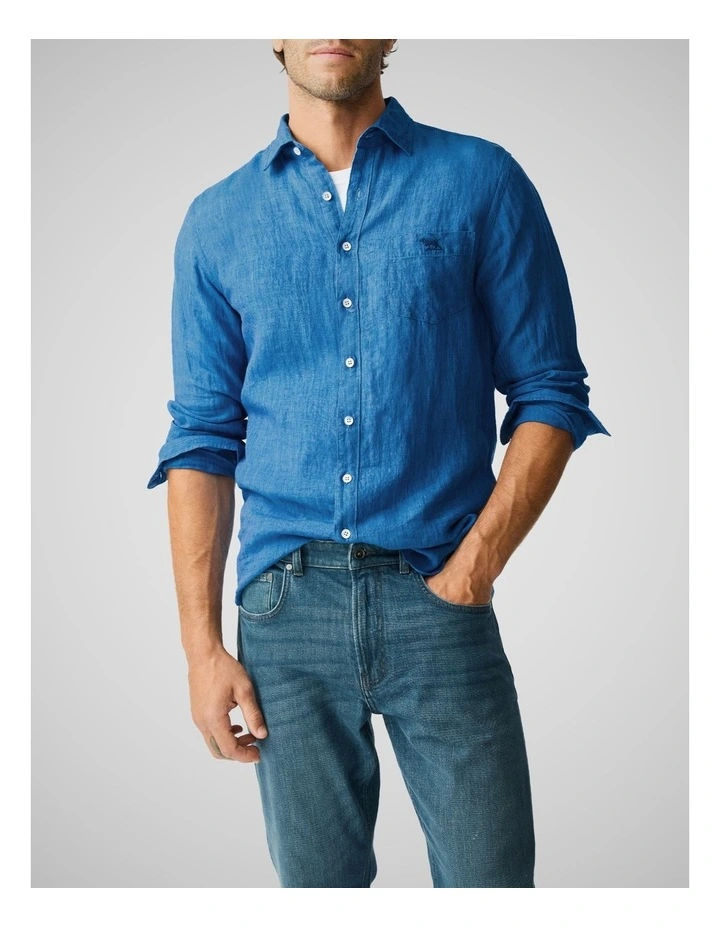 Coromandel 2 Long Sleeve Sports Fit Shirt in Atlantic image 1