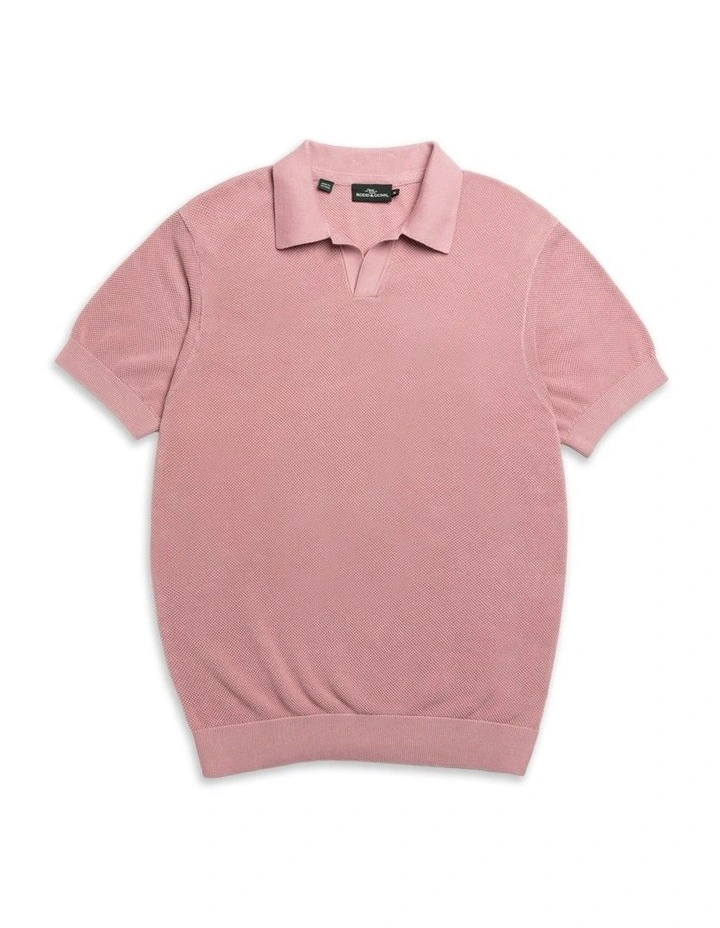 Avalon Knitted Polo in Wild Rose image 4