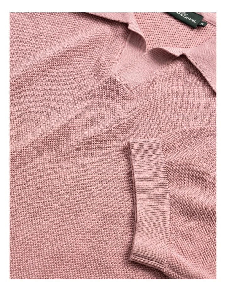 Avalon Knitted Polo in Wild Rose image 5