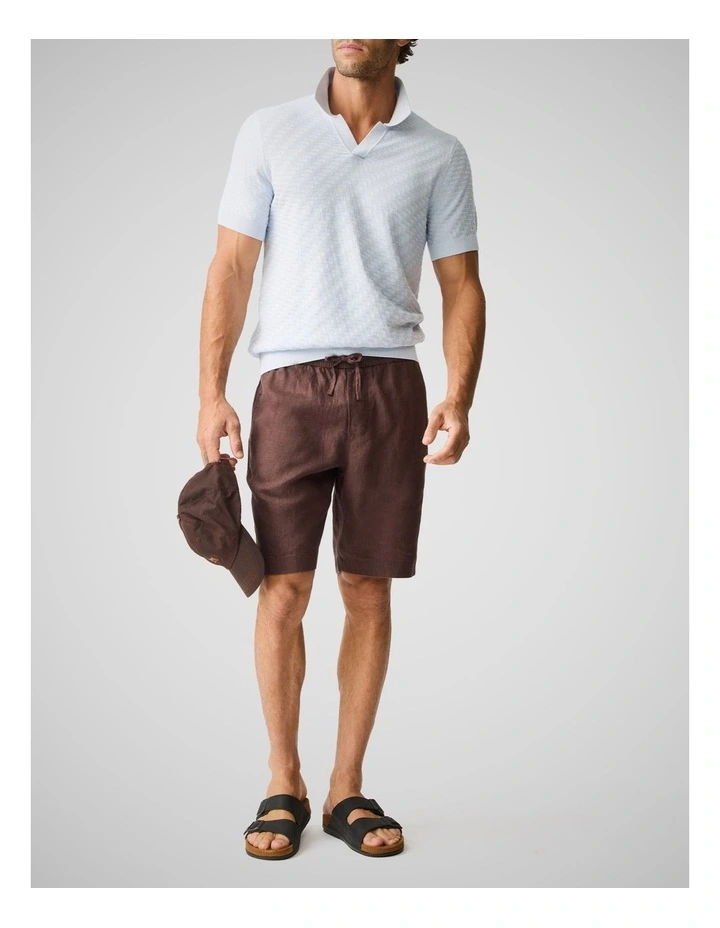 Wilden Knitted Polo in Pale Blue image 2