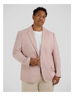 Naples Textured Stretch Blazer in Blush