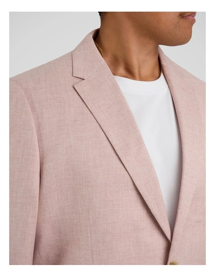 Naples Textured Stretch Blazer in Blush image 3
