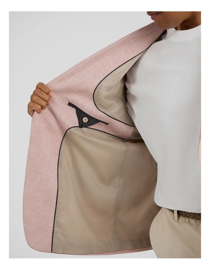 Naples Textured Stretch Blazer in Blush image 5