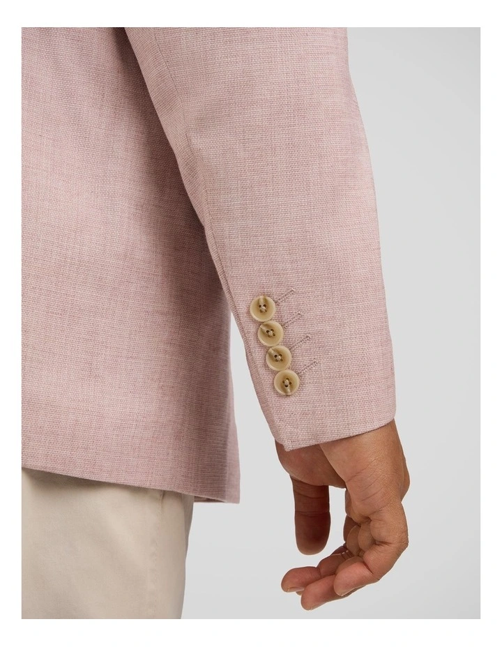 Naples Textured Stretch Blazer in Blush image 6