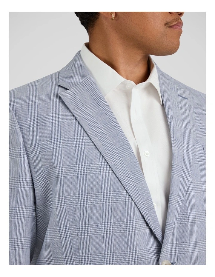 Portofino Linen Check Blazer in Dusty Blue image 3