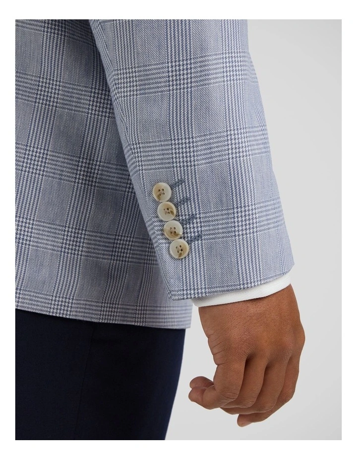 Portofino Linen Check Blazer in Dusty Blue image 6