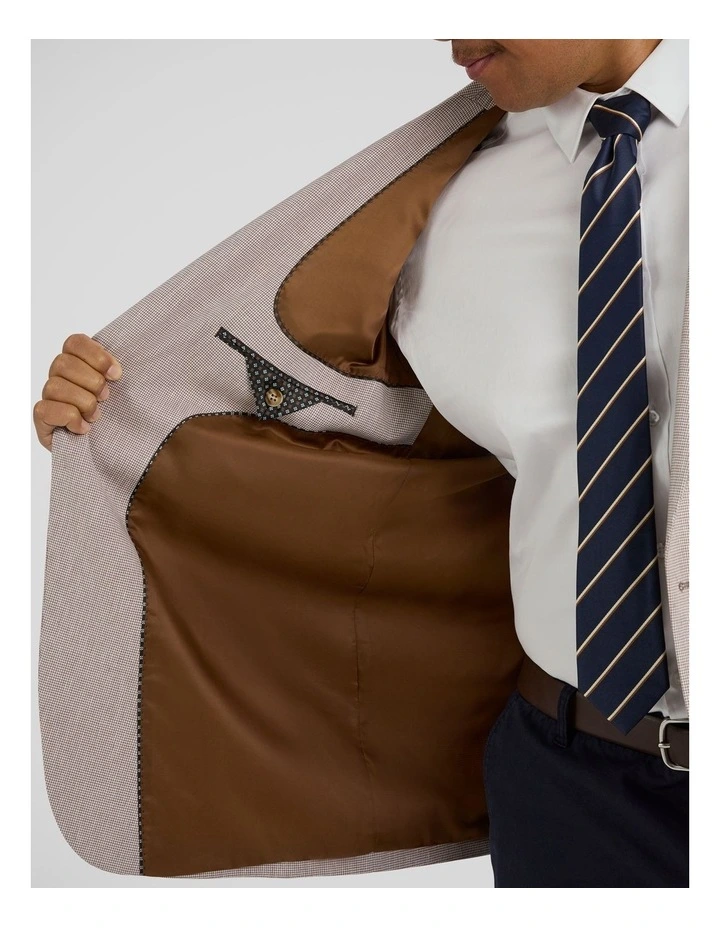 Verona Check Stretch Blazer in Bronze image 5