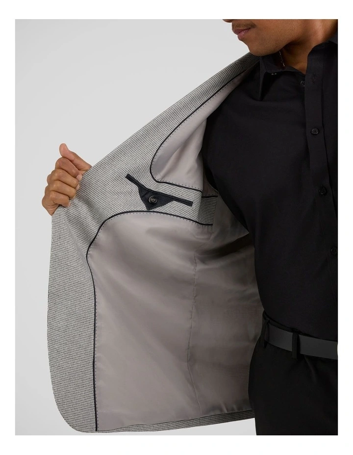 Sorrento Check Stretch Blazer in Grey image 5