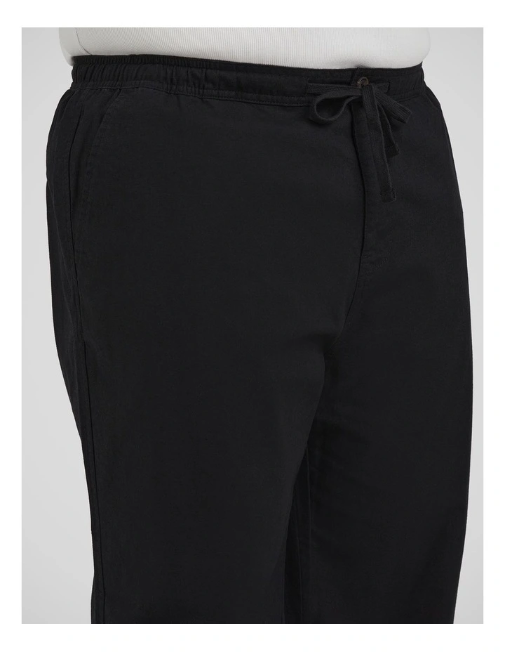 Madrid Linen Blend Pant in Black image 3
