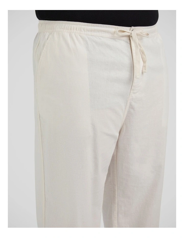 Madrid Linen Blend Pant in Vanilla image 3