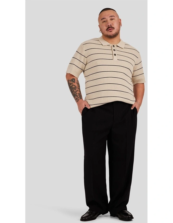 Marlon Relaxed Fit Trouser in Black image 4