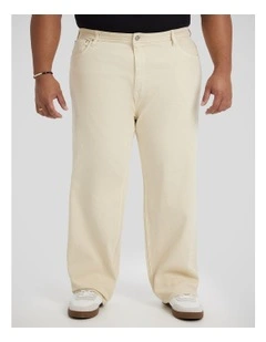 Denzel Relaxed Fit Jean in Chalk
