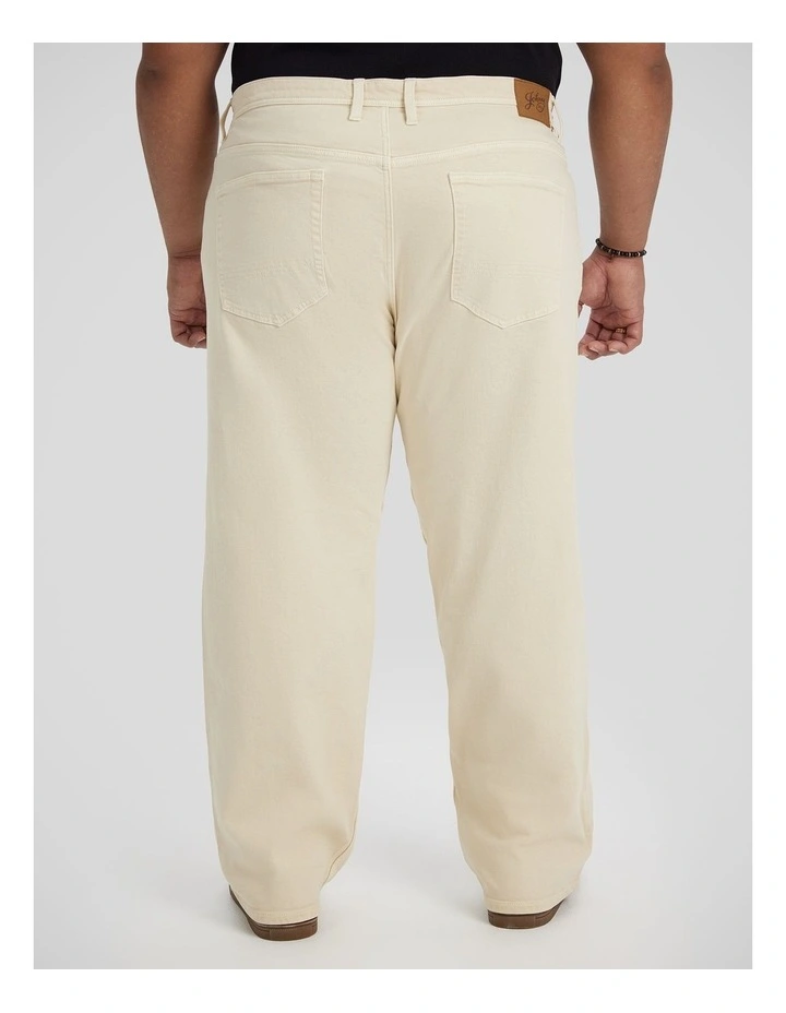 Denzel Relaxed Fit Jean in Chalk image 2