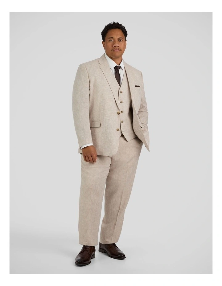 Matteo Linen Dress Pants in Natural image 4