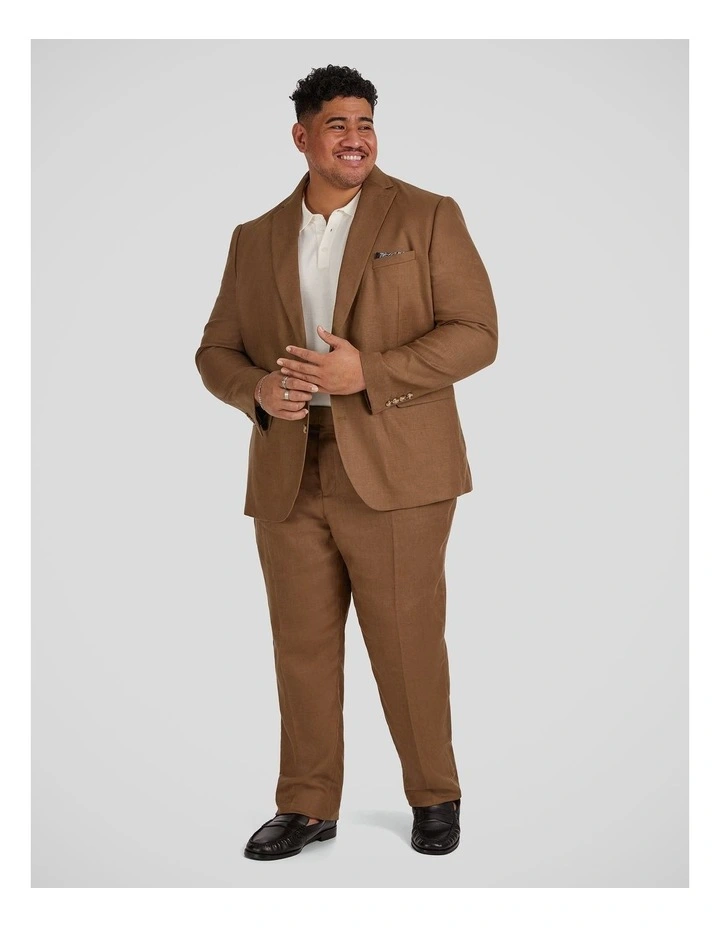 Matteo Linen Dress Pant in Bronze image 4