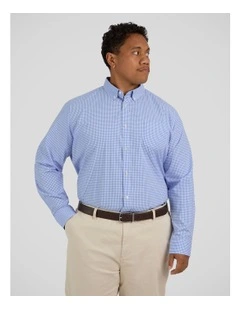 Drew Easycare Check Shirt in Blue