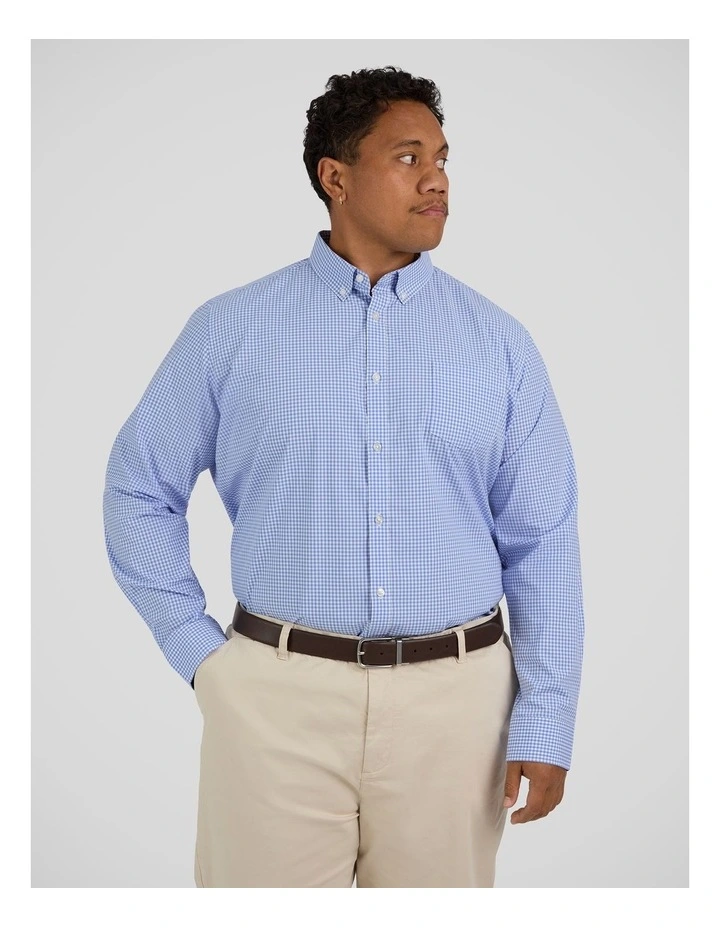 Drew Easycare Check Shirt in Blue image 1