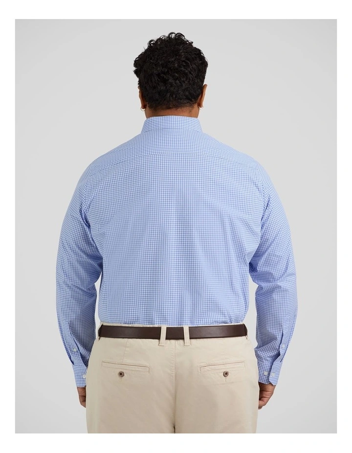 Drew Easycare Check Shirt in Blue image 2