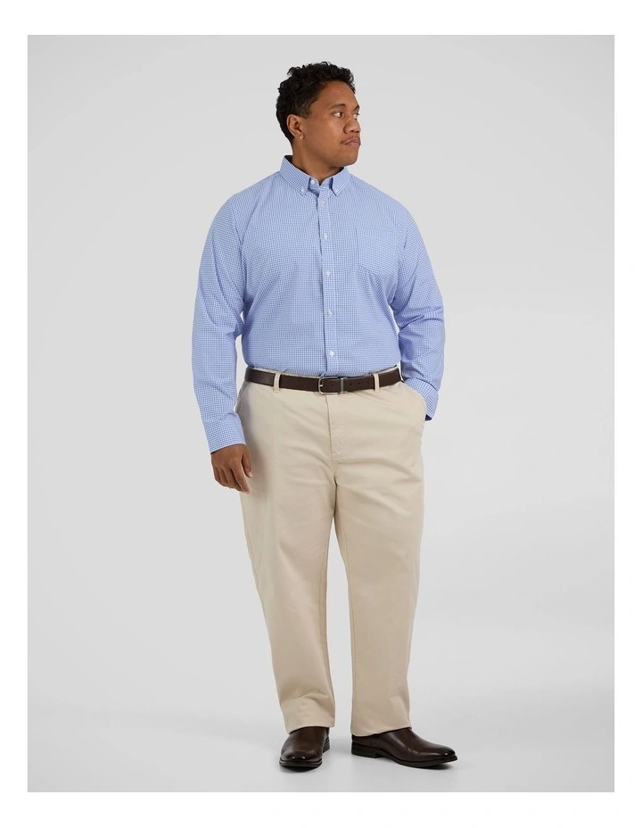 Drew Easycare Check Shirt in Blue image 4