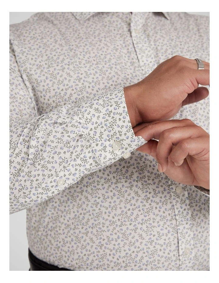 Milos Floral Shirt in White image 5