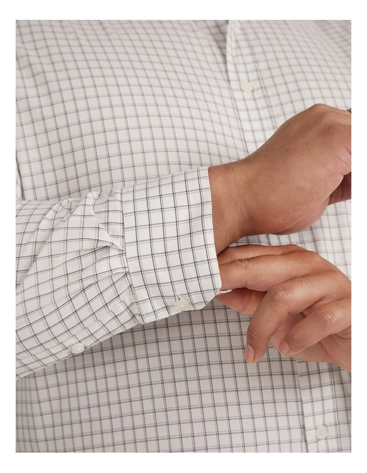 Seth Check Shirt in White image 5