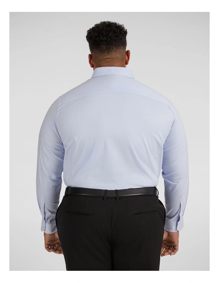 Pinstripe Stretch Shirt in Light Blue image 2
