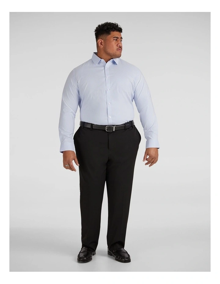 Pinstripe Stretch Shirt in Light Blue image 4