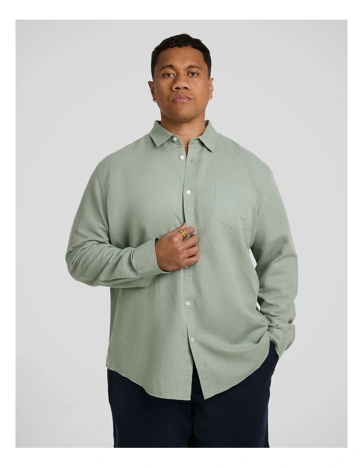 Anders Linen Shirt in Sage image 1