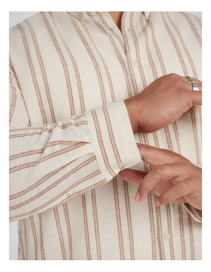 Venice Stripe Shirt in White image 5