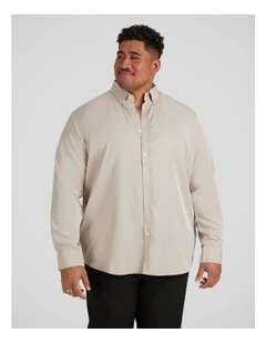 Bobby Relaxed Viscose Shirt in Stone