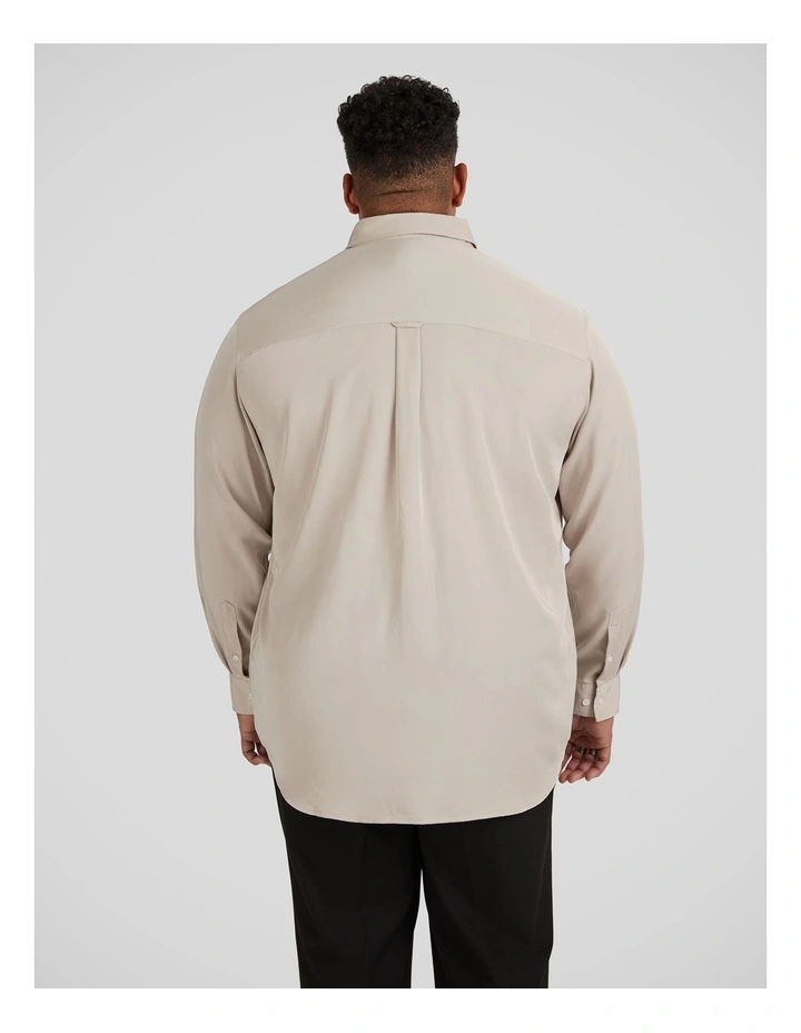 Bobby Relaxed Viscose Shirt in Stone image 2