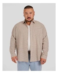 Kurt Check Relaxed Shirt in Brown