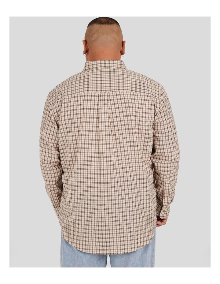 Kurt Check Relaxed Shirt in Brown image 2