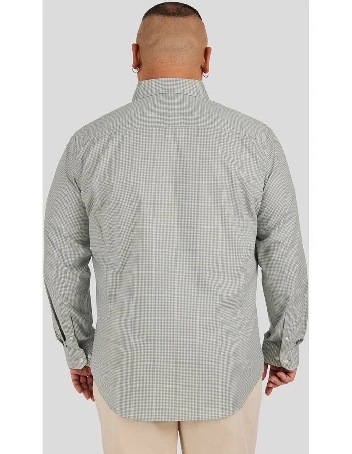 Jaxon Easy Care Check Shirt in Sage Green image 2