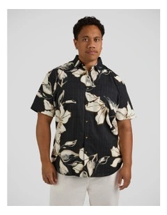 Malta Print Shirt in in Dark Navy
