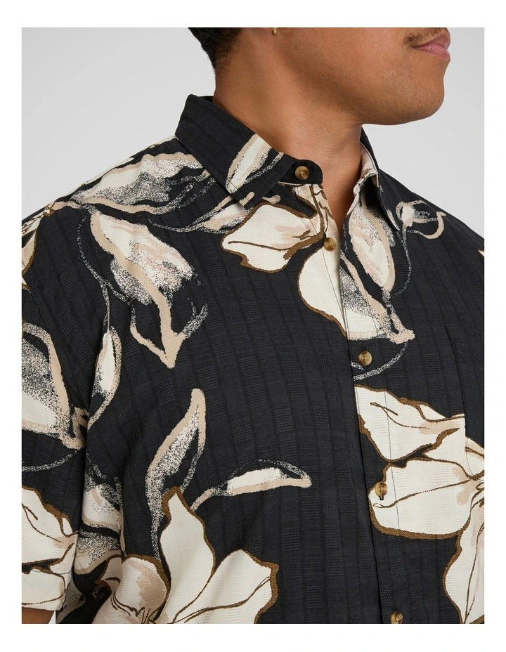 Malta Print Shirt in in Dark Navy image 3