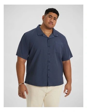 Valencia Boxy Fit Shirt in Washed Blue