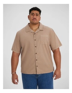 Valencia Boxy Fit Shirt in Washed Clay