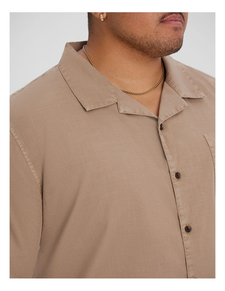 Valencia Boxy Fit Shirt in Washed Clay image 3