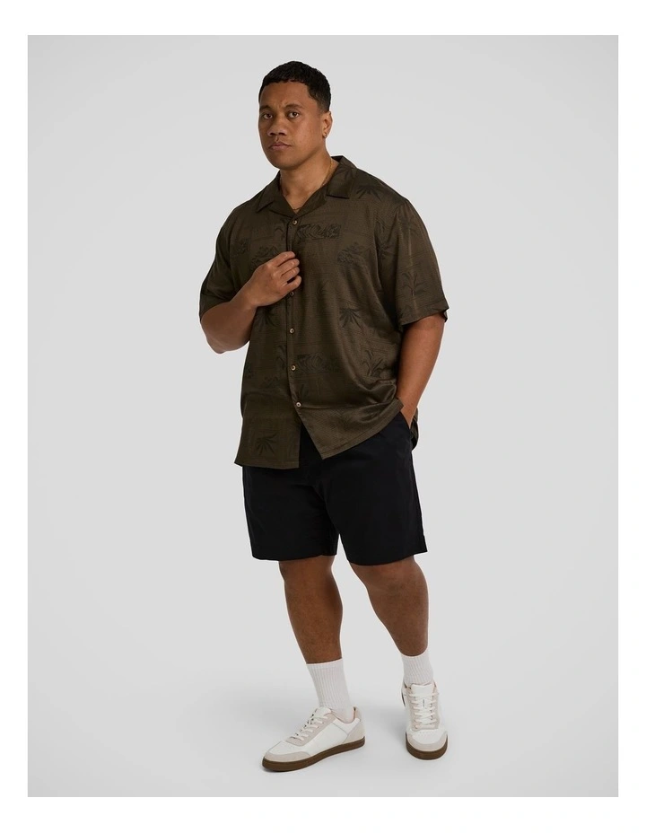 Basque Relaxed Fit Shirt in Dark Olive image 4